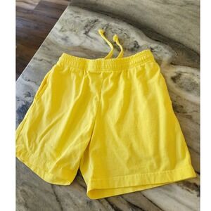 Talentless Yellow Cotton Shorts‎ Casual Lounge Drawstring Waist Size M
